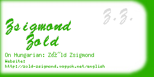 zsigmond zold business card